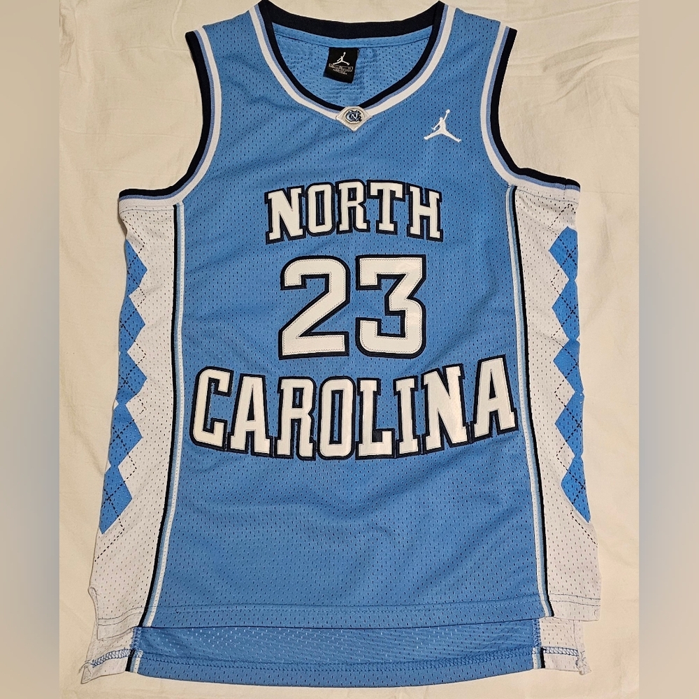 Jordan North Carolina Blue and White Jersey